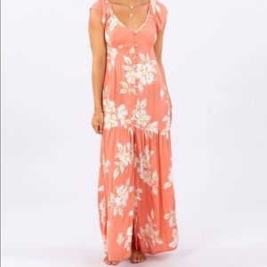 Rip Curl Paradise Beach Maxi Dress-Dusty Rose